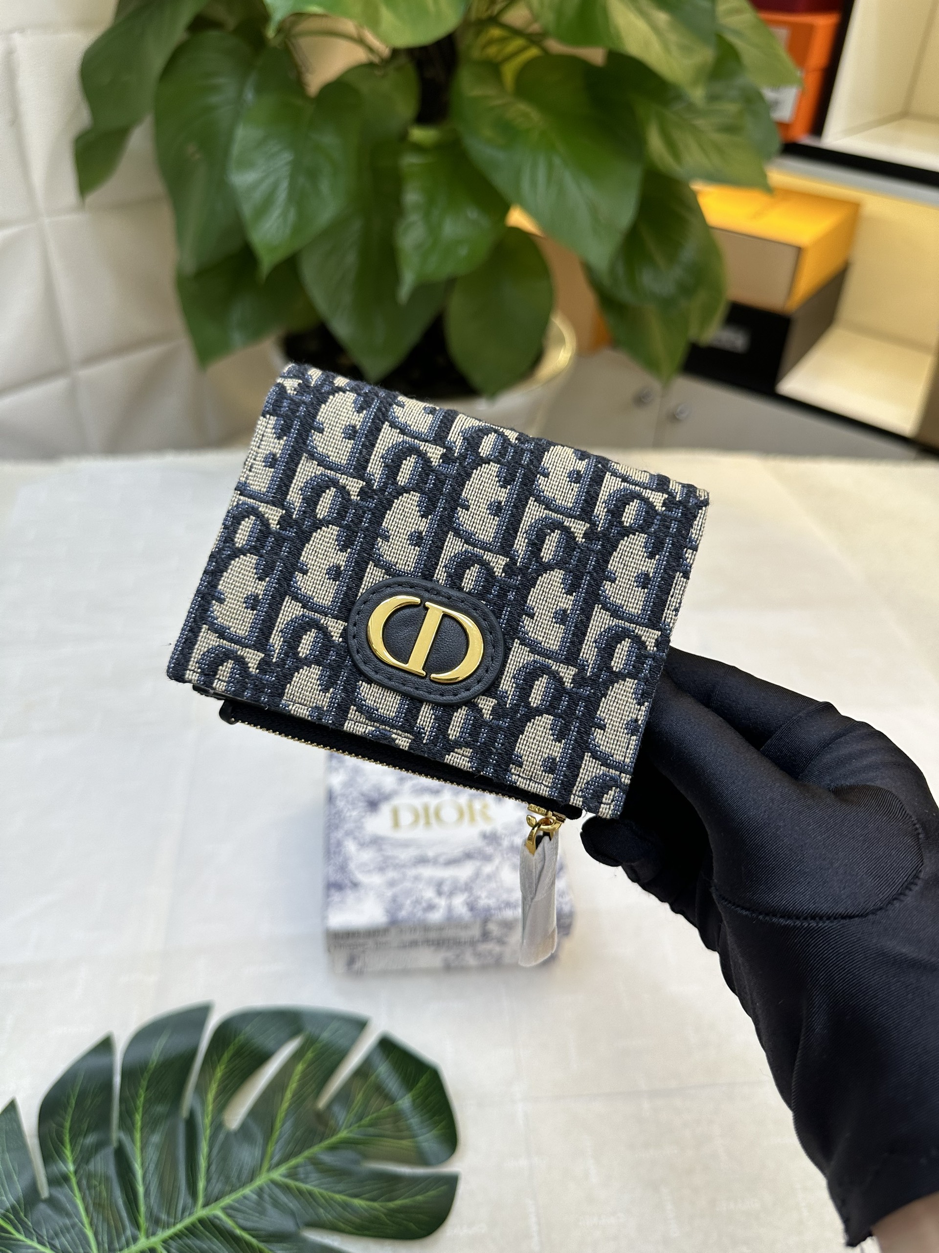 Ví Dior 30 Montaigne Dahlia Wallet Siêu Cấp Size 11.5cm