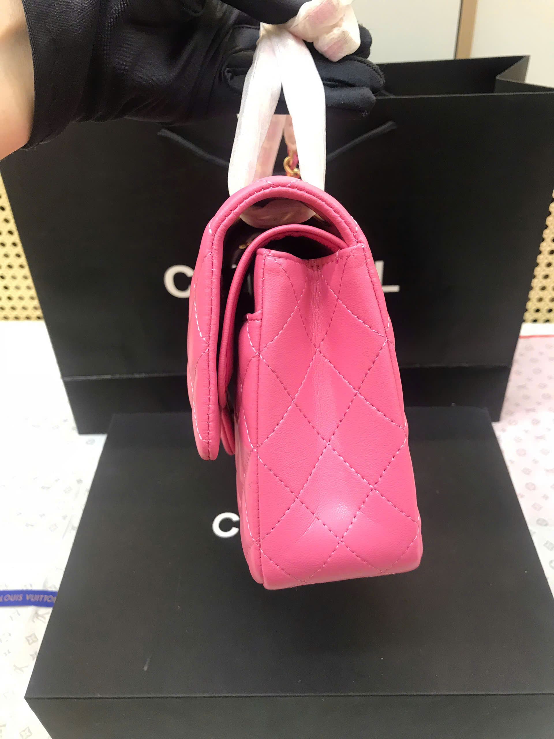 Túi Chanel Classic Flap Super Màu Hồng Size 25.5cm