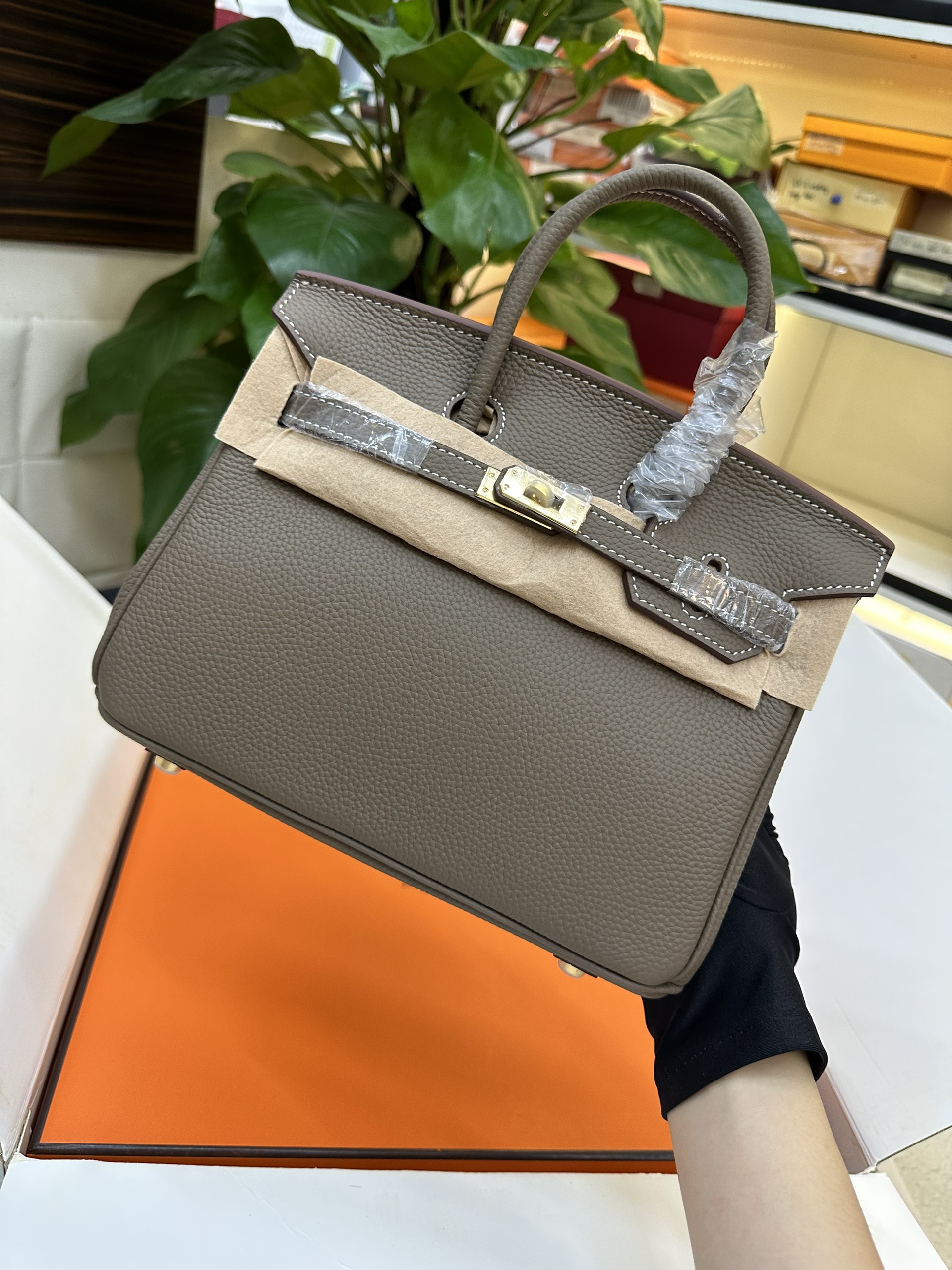 Túi Hermes Birkin 25 Super Màu Xám Size 25cm