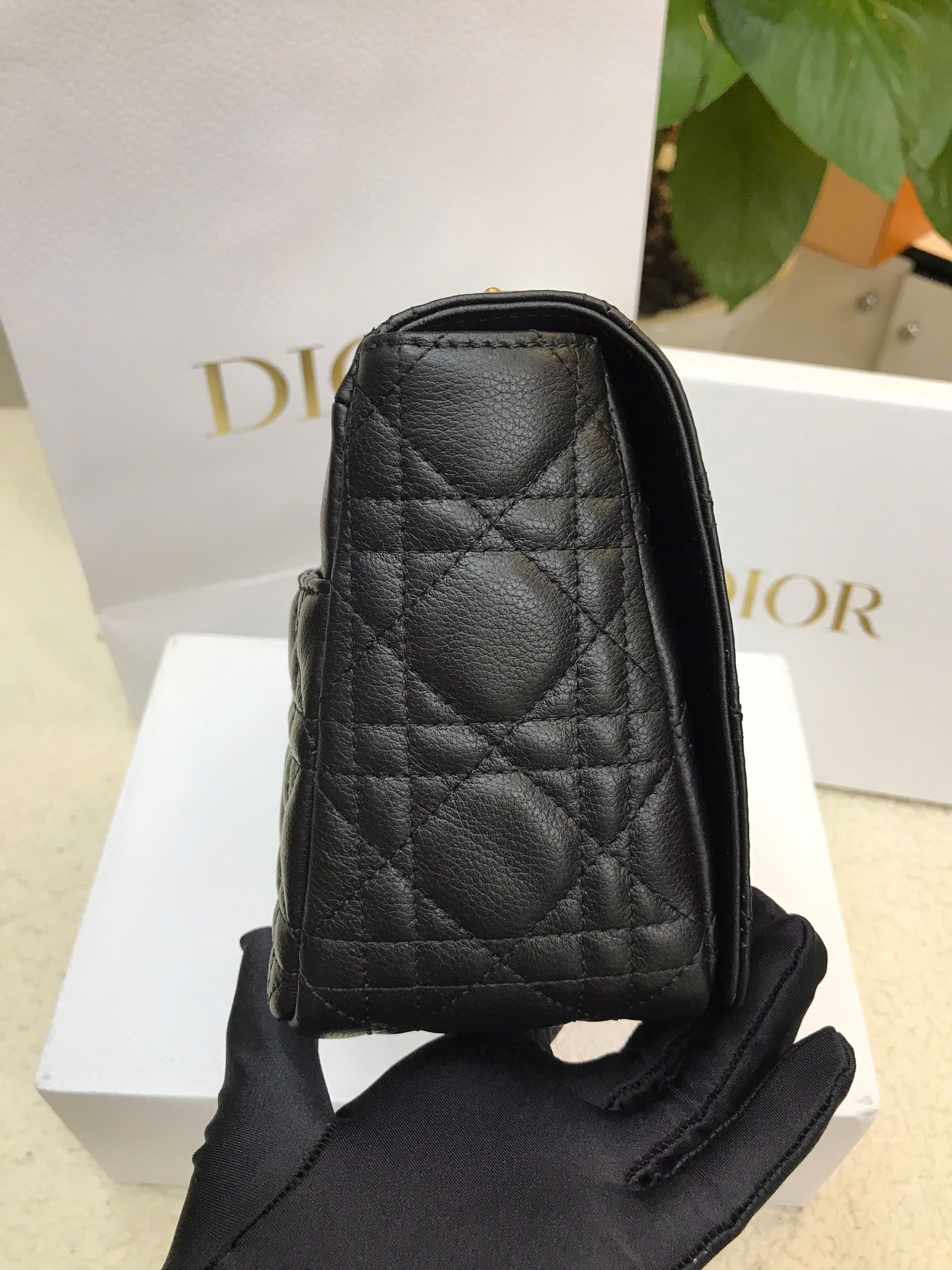 Túi Medium Dior Caro Bag Vip Màu Đen Size 25.5cm