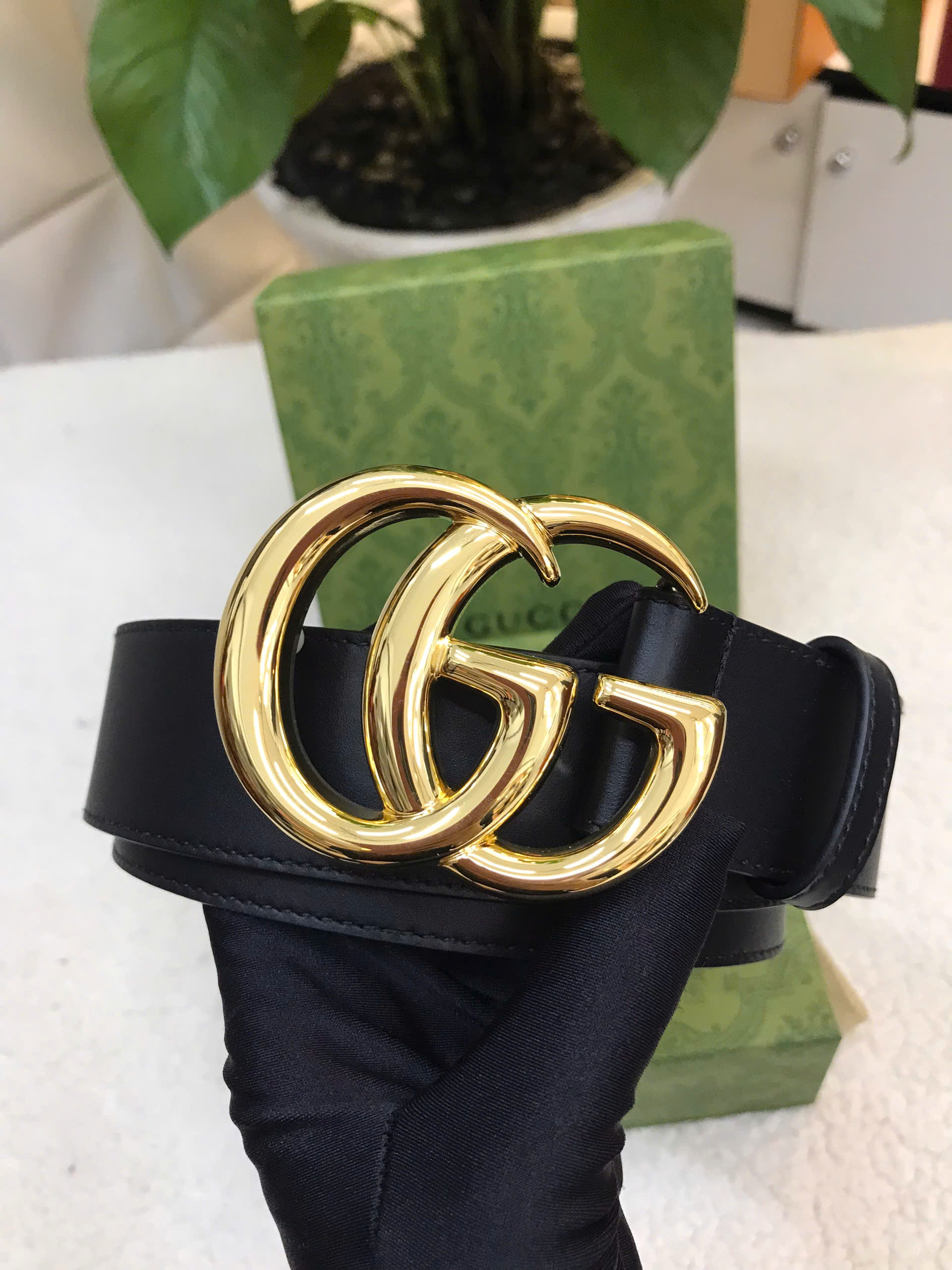 Thắt Lưng GG Marmont Leather Belt With Shiny Buckle Siêu Cấp