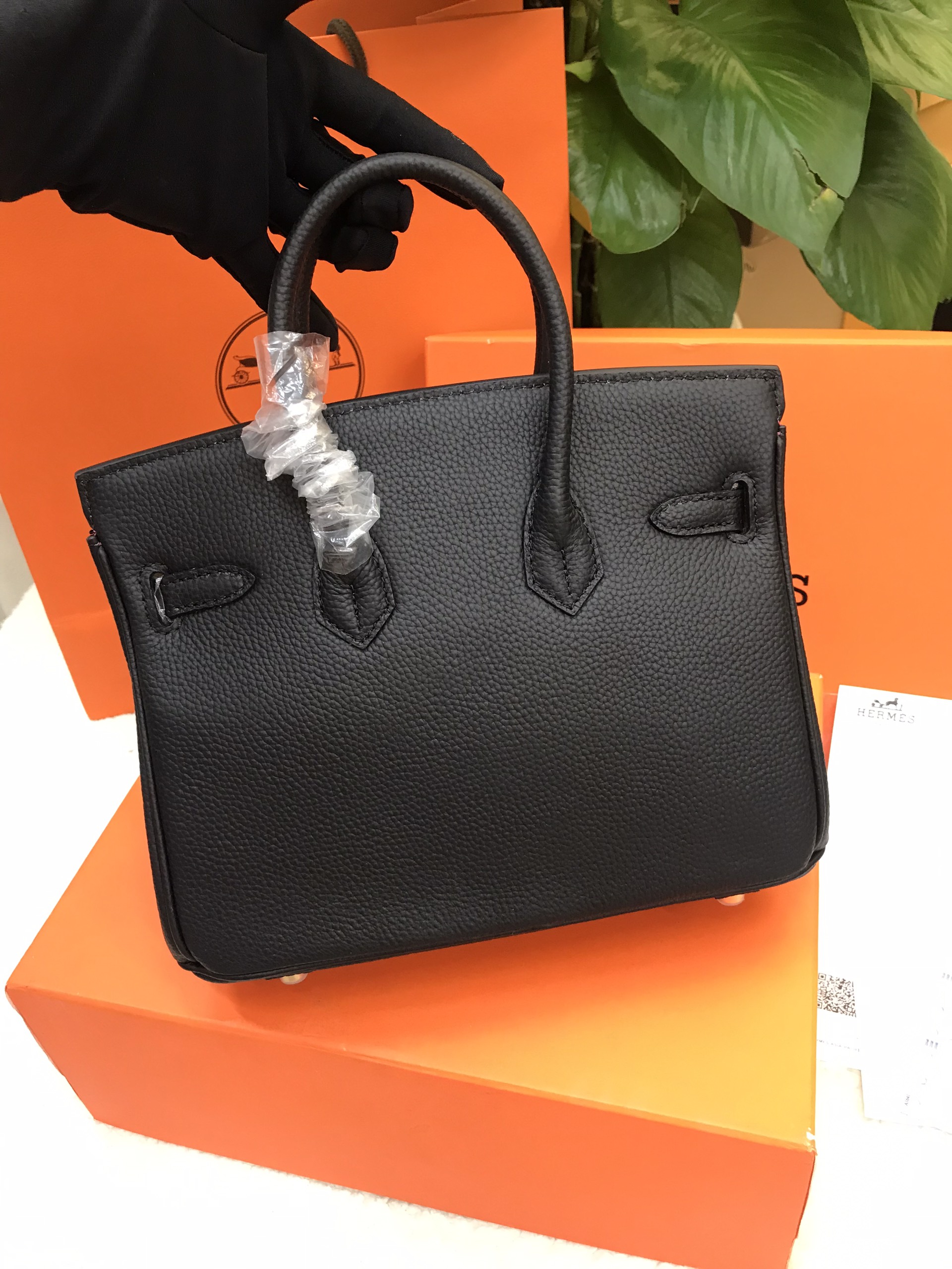 Túi Hermes Birkin 25 Super Màu Đen Khóa Vàng 25cm