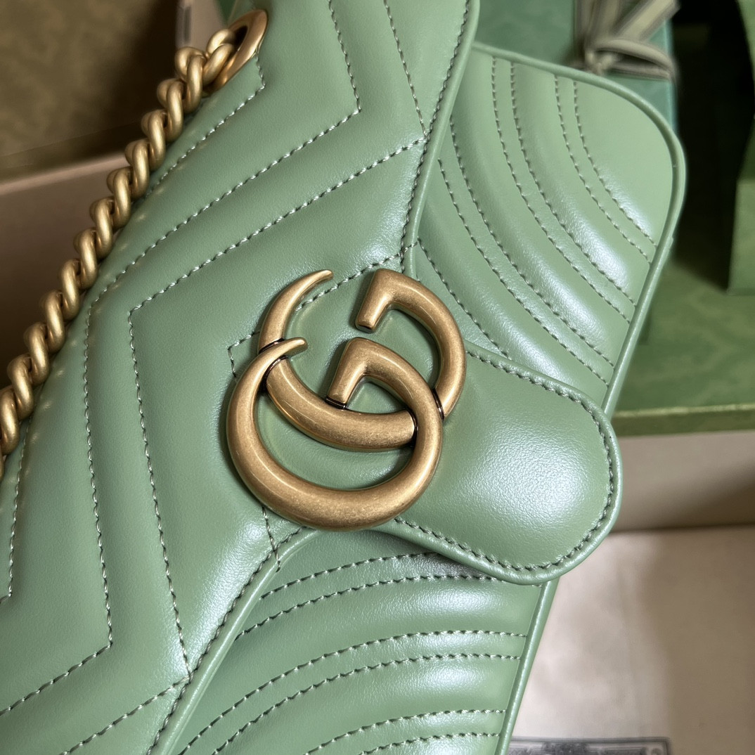 Túi Xách Gucci Marmont Siêu Cấp Màu Xanh Size 22cm 446744