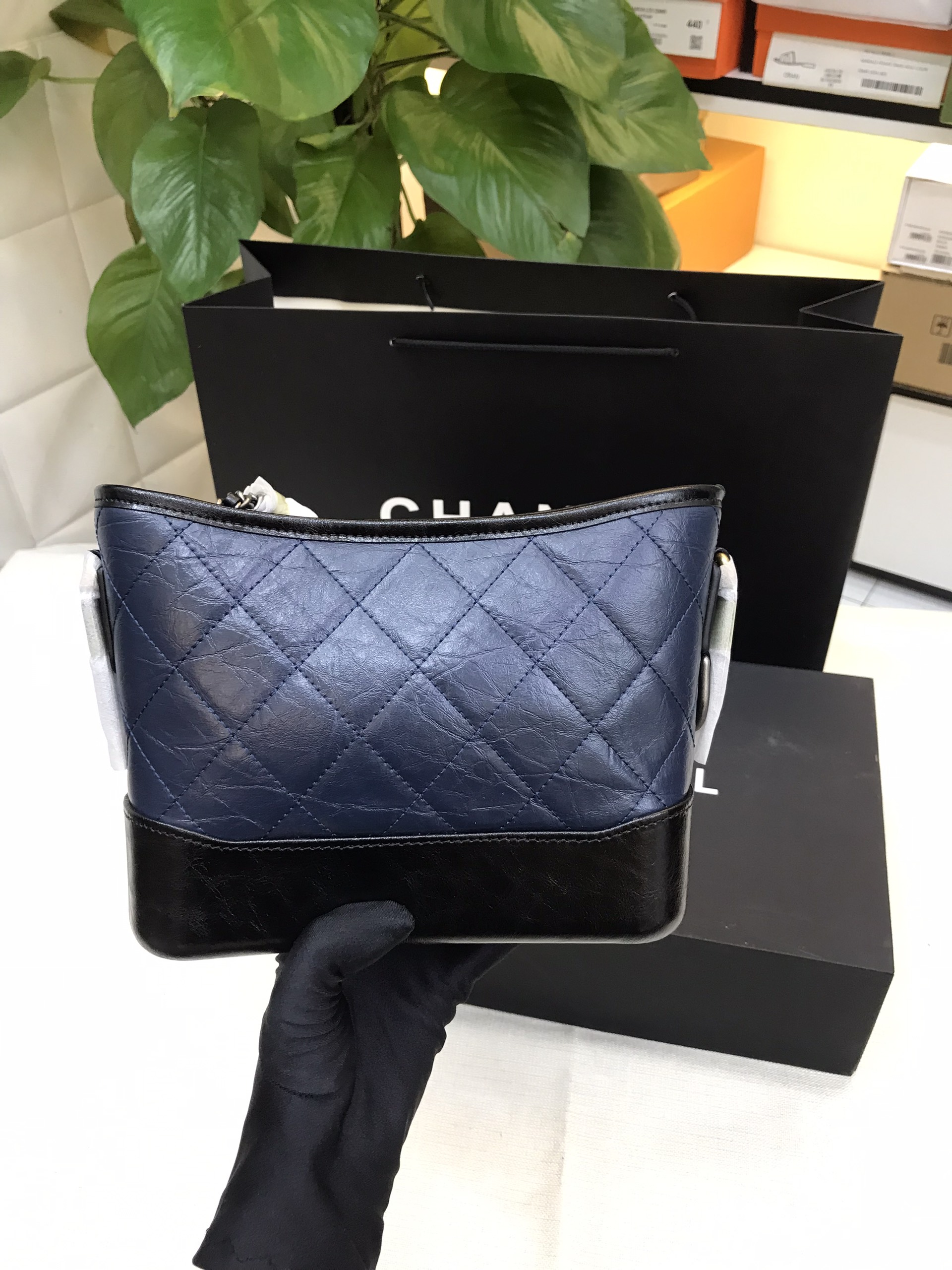 Túi Chanel Gabrielle Hobo Small Navy Siêu Cấp Màu Xanh Size 20cm