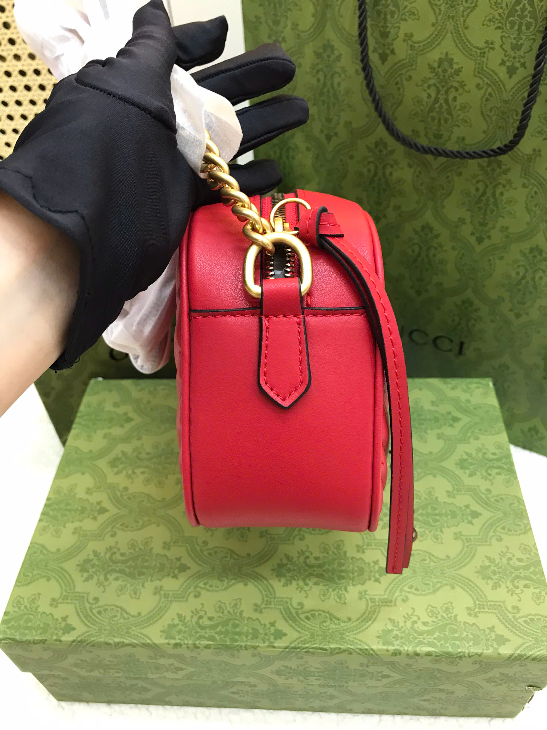 Túi Gucci GG Marmont Red Super Màu Đỏ Size 24cm 447632