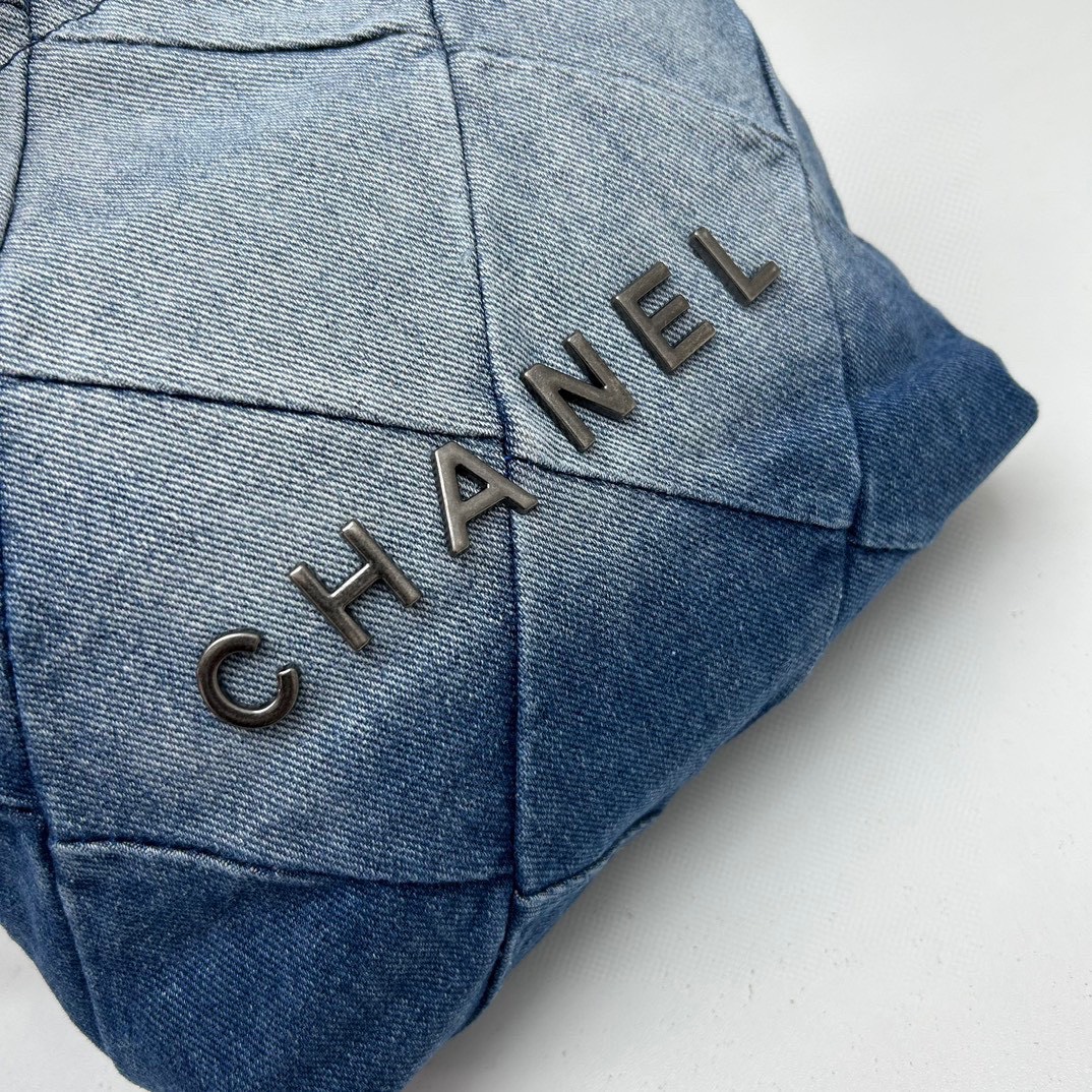 Túi Xách Chanel 22 Denim Medium Super Size 28cm Full Box