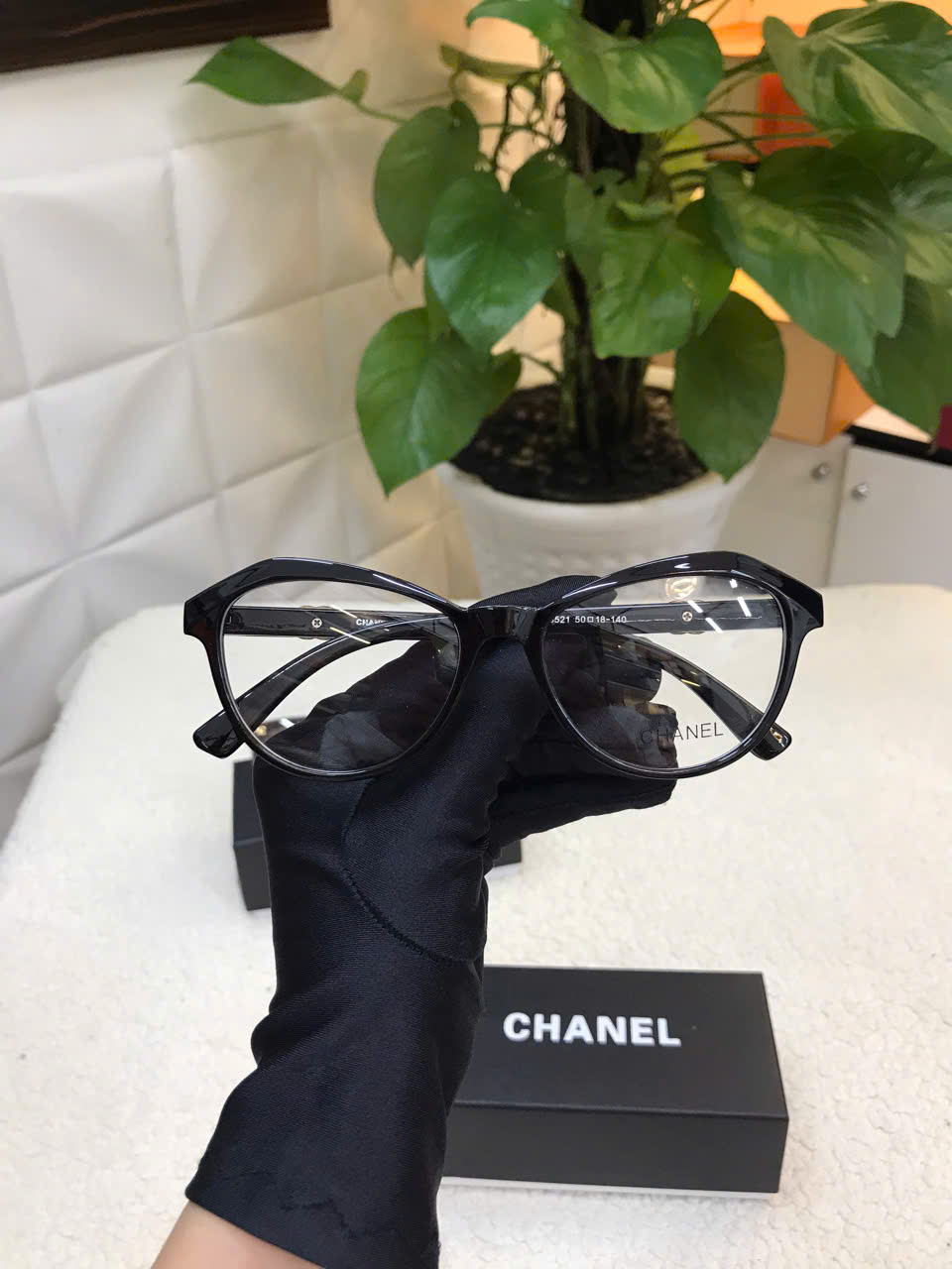 Kính Chanel Eyeglasses Siêu Cấp Màu Đen