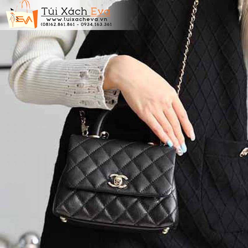 Túi Xách Chanel Mini CocoHandle Bag Siêu Cấp Màu Đen Đẹp.