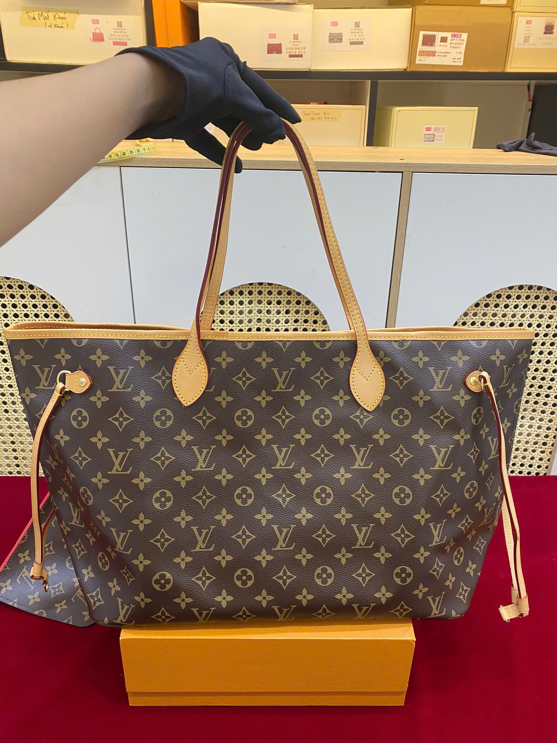Túi LV Neverfull GM Hoa Nâu Super Size 39cm
