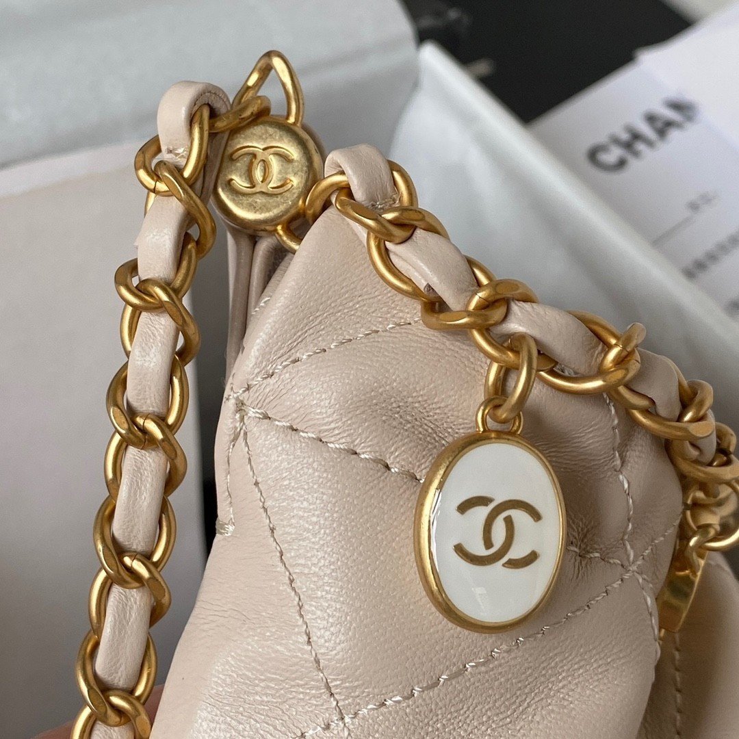 Túi Xách Chanel Bucket Small Siêu Cấp Đá Quý Size 17cm AS3793