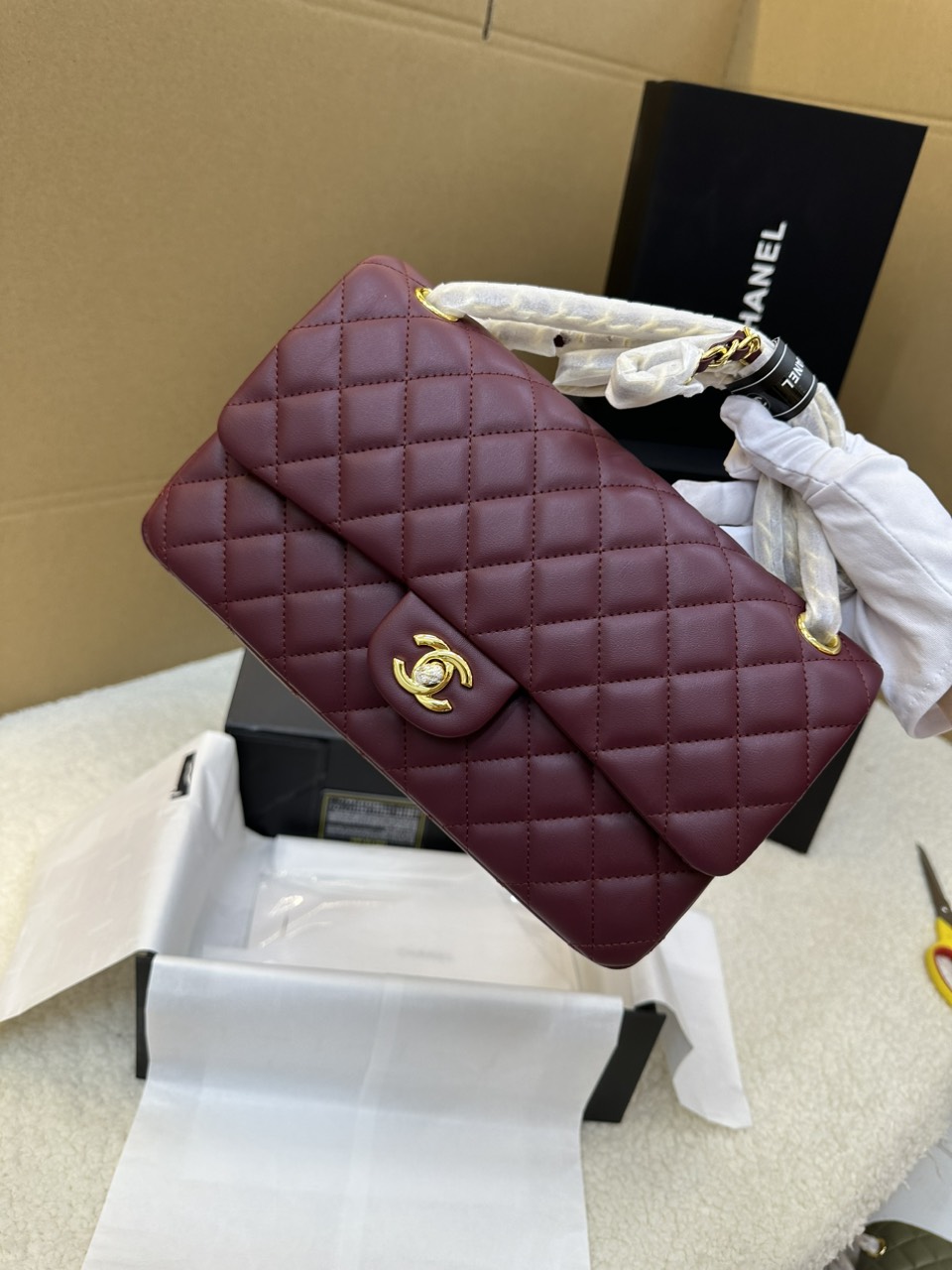 Túi Xách Chanel Classic Flap Đỏ Size 25cm