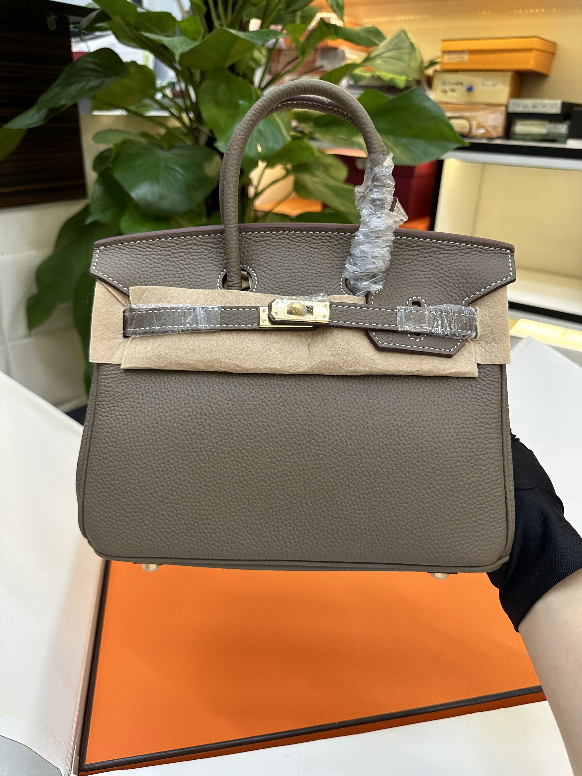 Túi Hermes Birkin 25 Super Màu Xám Size 25cm