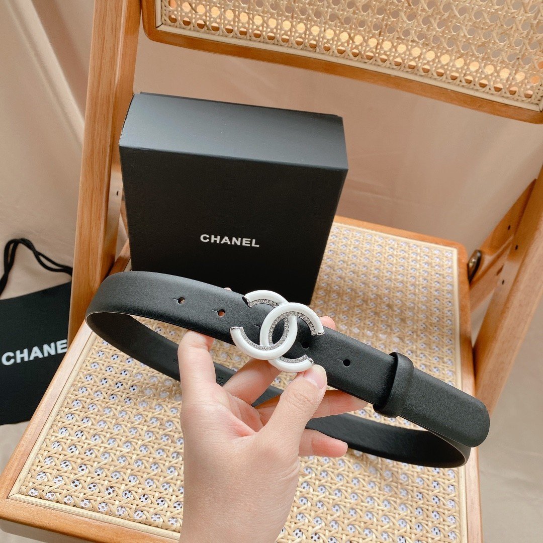 Bảng Màu Thắt Lưng Chanel Khóa Đồng Kim Cương Siêu Cấp Hai Mặt Size 3cm