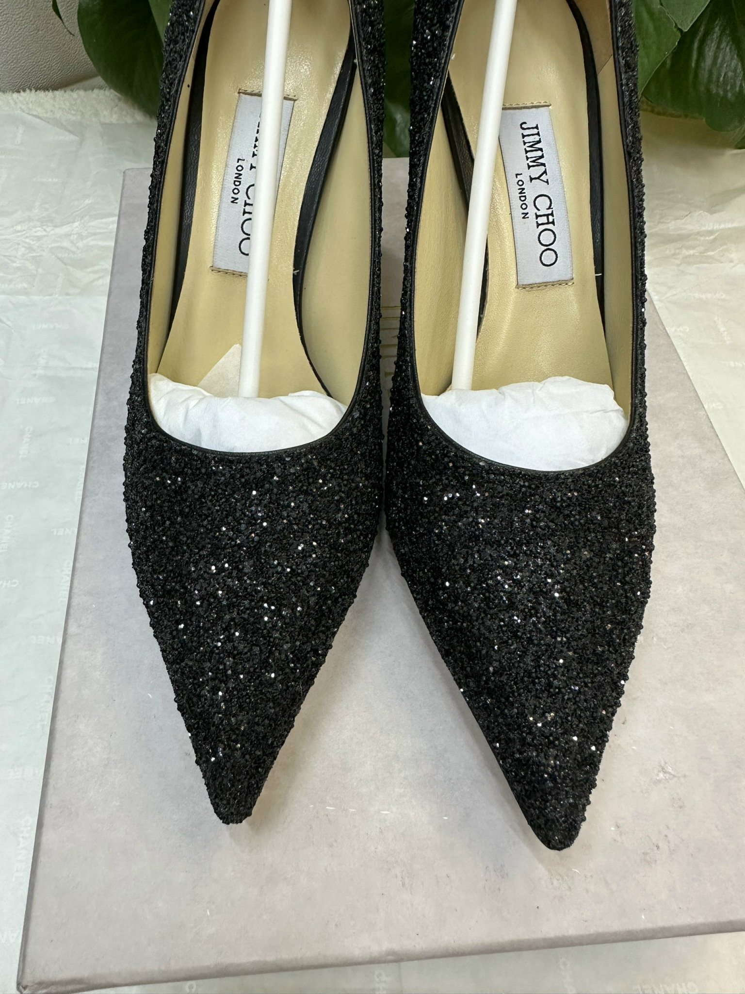 Giày Cao Gót Jimmy Choo Siêu Cấp Màu Đen Heels 8cm Size 38