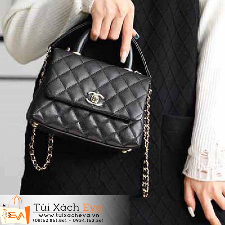 Túi Xách Chanel Mini CocoHandle Bag Siêu Cấp Màu Đen Đẹp.