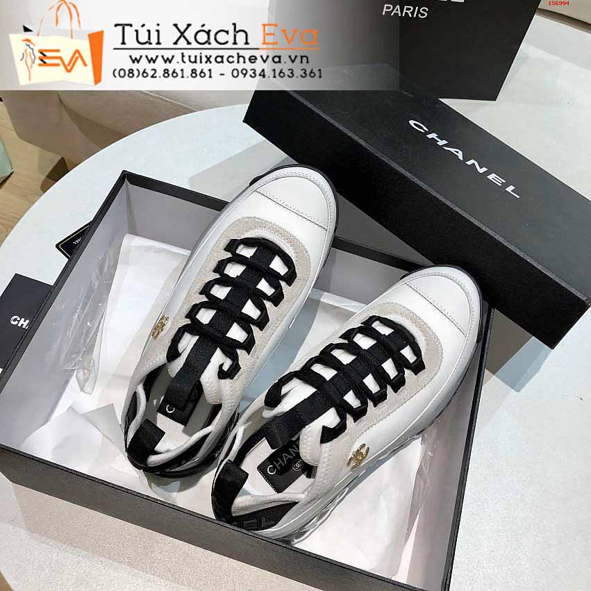 Giày Bata Chanel Siêu Cấp Màu Trắng Chữ C Đẹp.