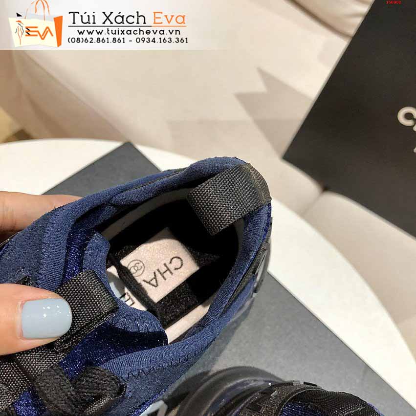 Giày Bata Chanel Siêu Cấp Màu Xanh Dương Chữ C Đẹp.