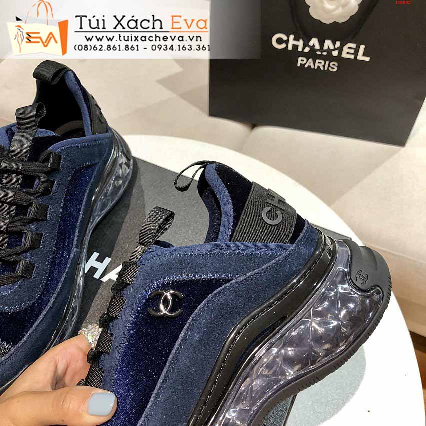 Giày Bata Chanel Siêu Cấp Màu Xanh Dương Chữ C Đẹp.