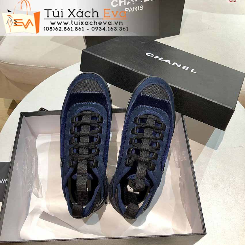 Giày Bata Chanel Siêu Cấp Màu Xanh Dương Chữ C Đẹp.