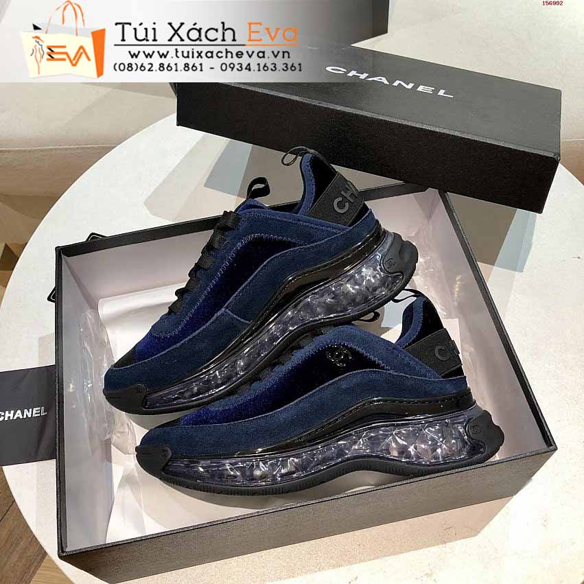 Giày Bata Chanel Siêu Cấp Màu Xanh Dương Chữ C Đẹp.