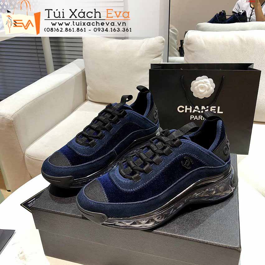 Giày Bata Chanel Siêu Cấp Màu Xanh Dương Chữ C Đẹp.