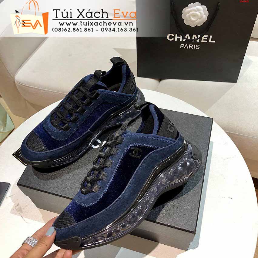 Giày Bata Chanel Siêu Cấp Màu Xanh Dương Chữ C Đẹp.