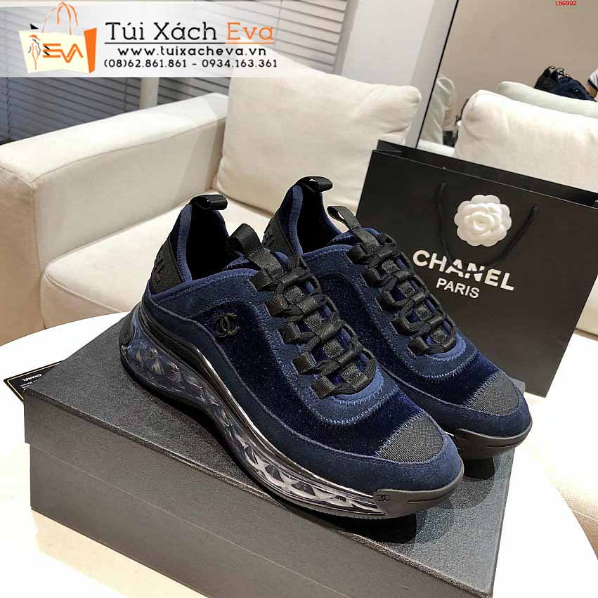 Giày Bata Chanel Siêu Cấp Màu Xanh Dương Chữ C Đẹp.