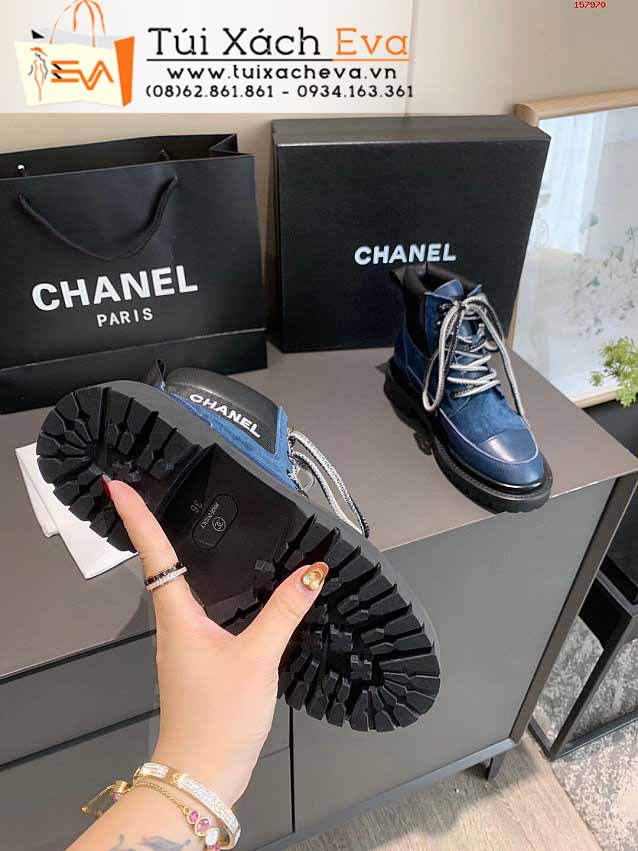 Giày Chanel Siêu Cấp Màu Xanh Dương Đẹp.