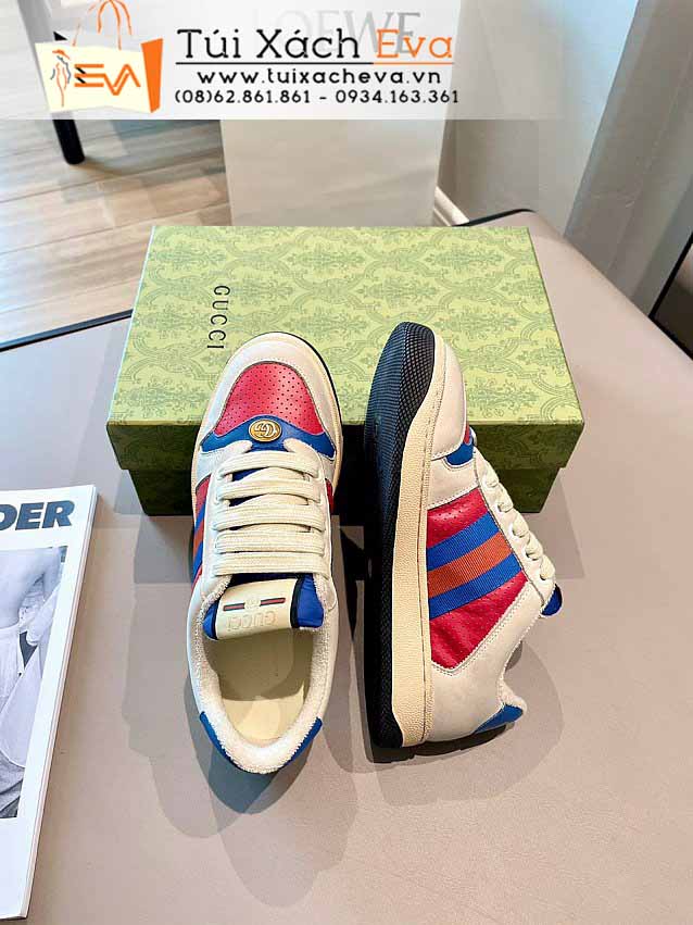 Giày Gucci Siêu Cấp Màu Trắng Phối Đẹp,