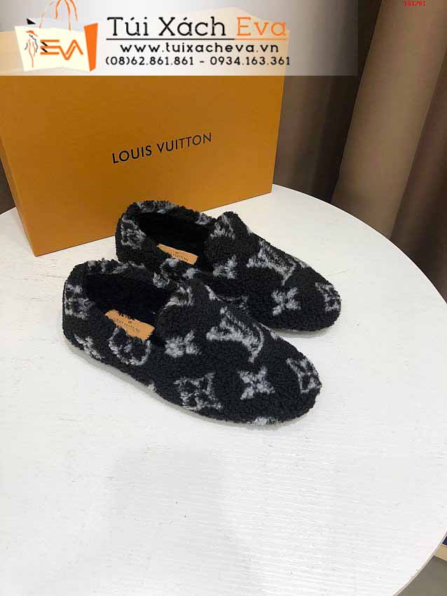 Giày Len LV Siêu Cấp Màu Đen Đẹp.