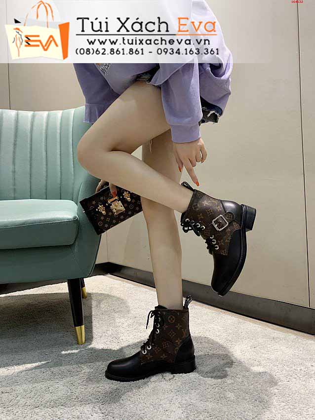 Giày LV Siêu Cấp Màu Nâu Phối Đen Đẹp.