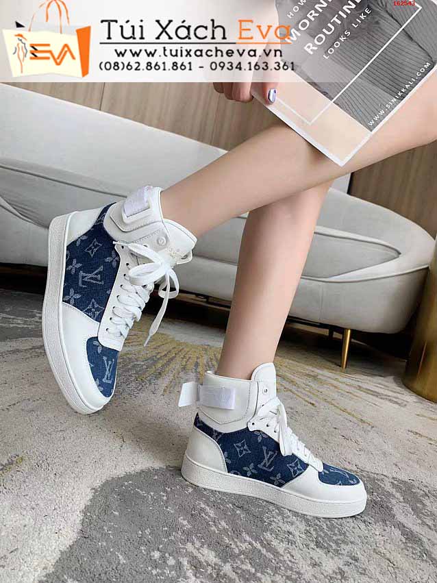 Giày LV Siêu Cấp Màu Trắng Phối Xanh Đẹp.