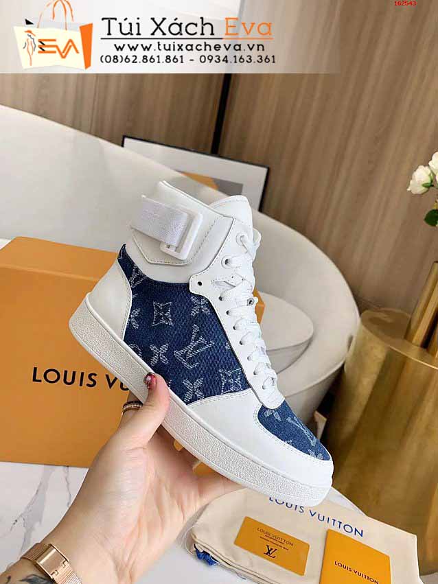 Giày LV Siêu Cấp Màu Trắng Phối Xanh Đẹp.