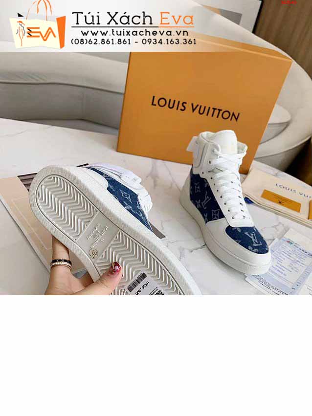 Giày LV Siêu Cấp Màu Trắng Phối Xanh Đẹp.