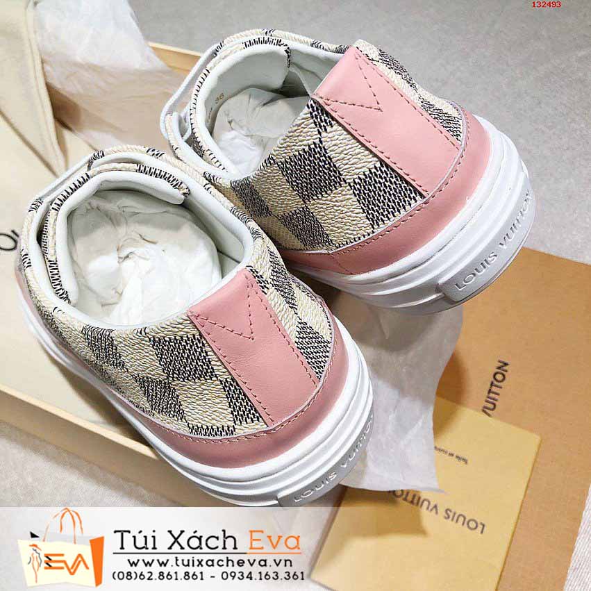Giày LV Siêu Cấp Màu Trắng Sọc Caro Đẹp.