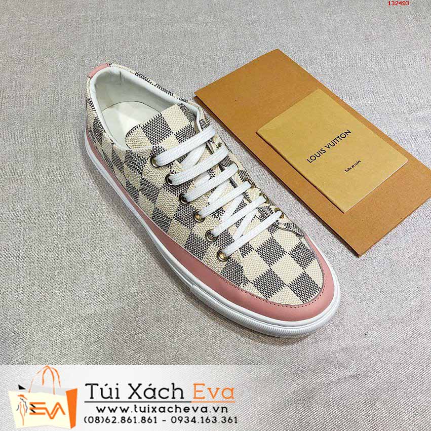 Giày LV Siêu Cấp Màu Trắng Sọc Caro Đẹp.
