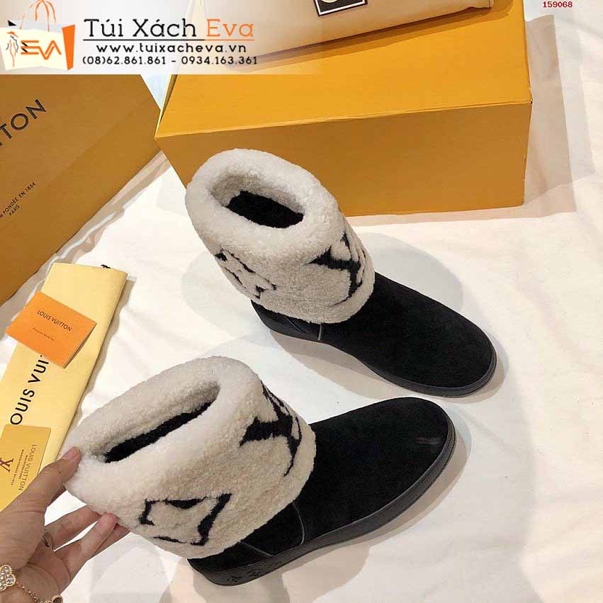 Giày LV Siêu Cấp Màu Đen Phối Trắng Đẹp.