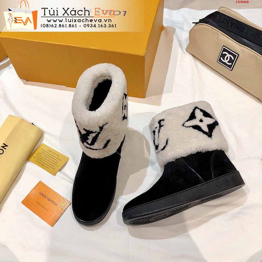 Giày LV Siêu Cấp Màu Đen Phối Trắng Đẹp.