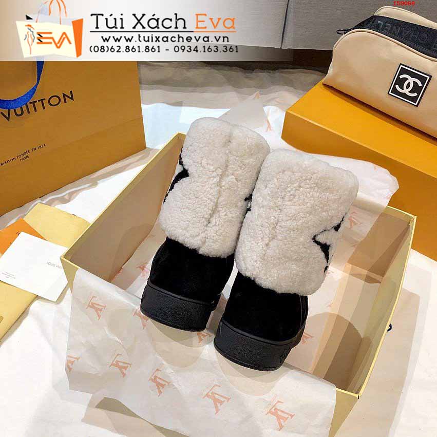 Giày LV Siêu Cấp Màu Đen Phối Trắng Đẹp.