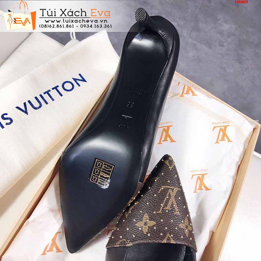 Giày LV Siêu Cấp Màu Đen Phối Nâu Đẹp.
