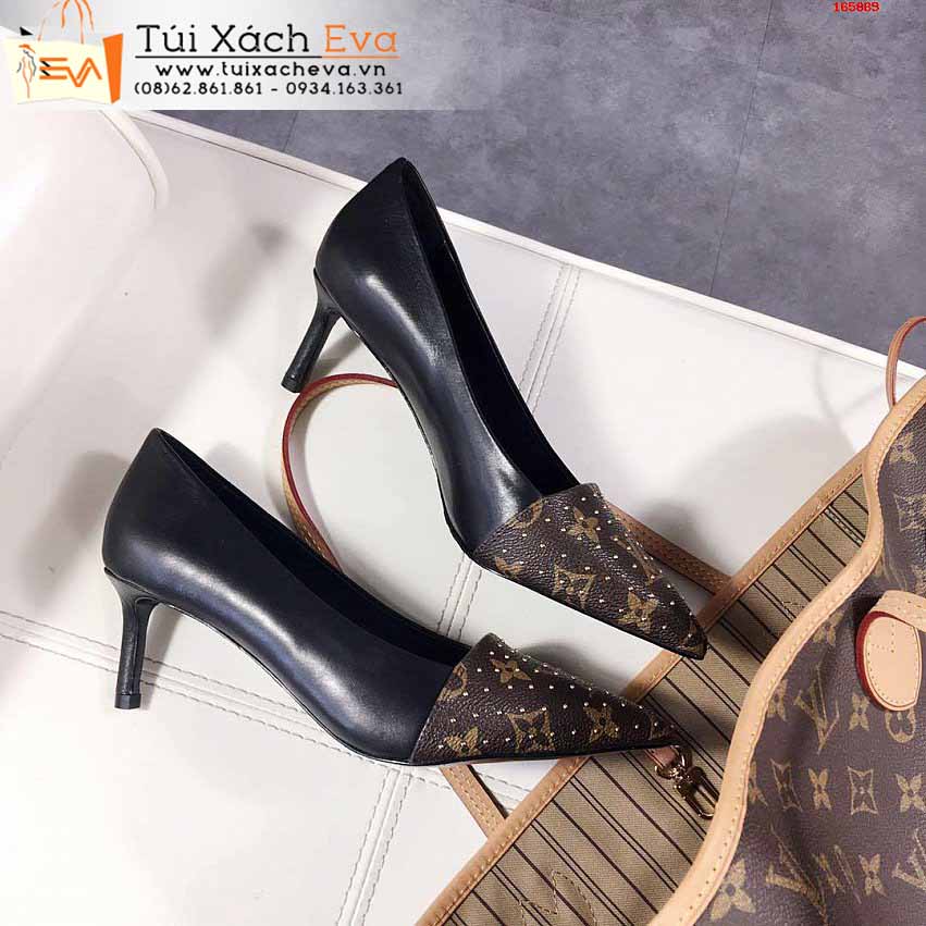 Giày LV Siêu Cấp Màu Đen Phối Nâu Đẹp.