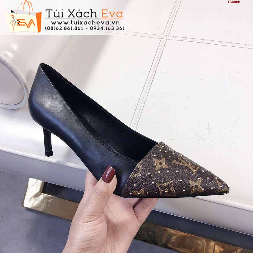 Giày LV Siêu Cấp Màu Đen Phối Nâu Đẹp.