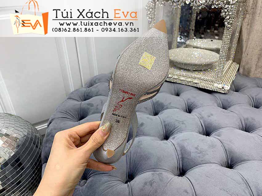 Giày Rene Caovilla Siêu Cấp Màu Xám Đẹp.