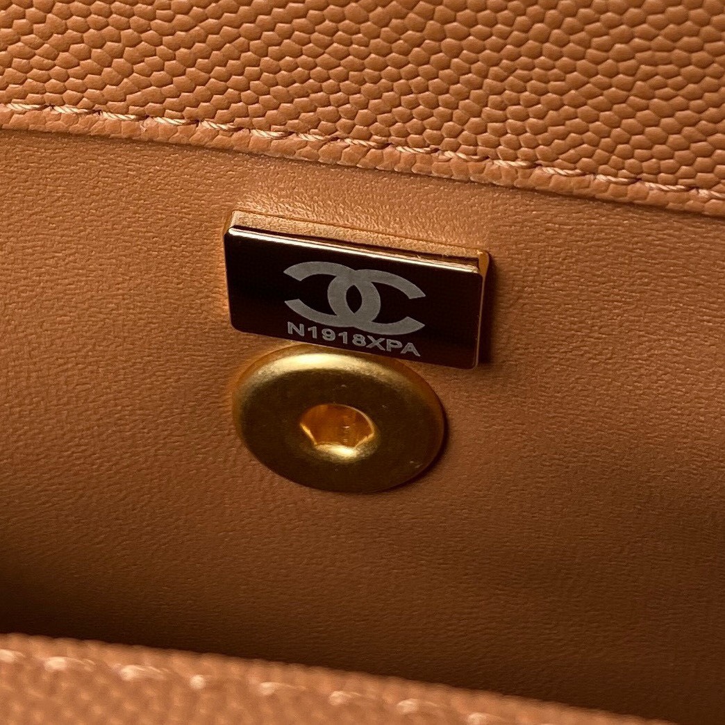 Túi Xách Chanel Coco Siêu Cấp Màu Nâu Size 23cm