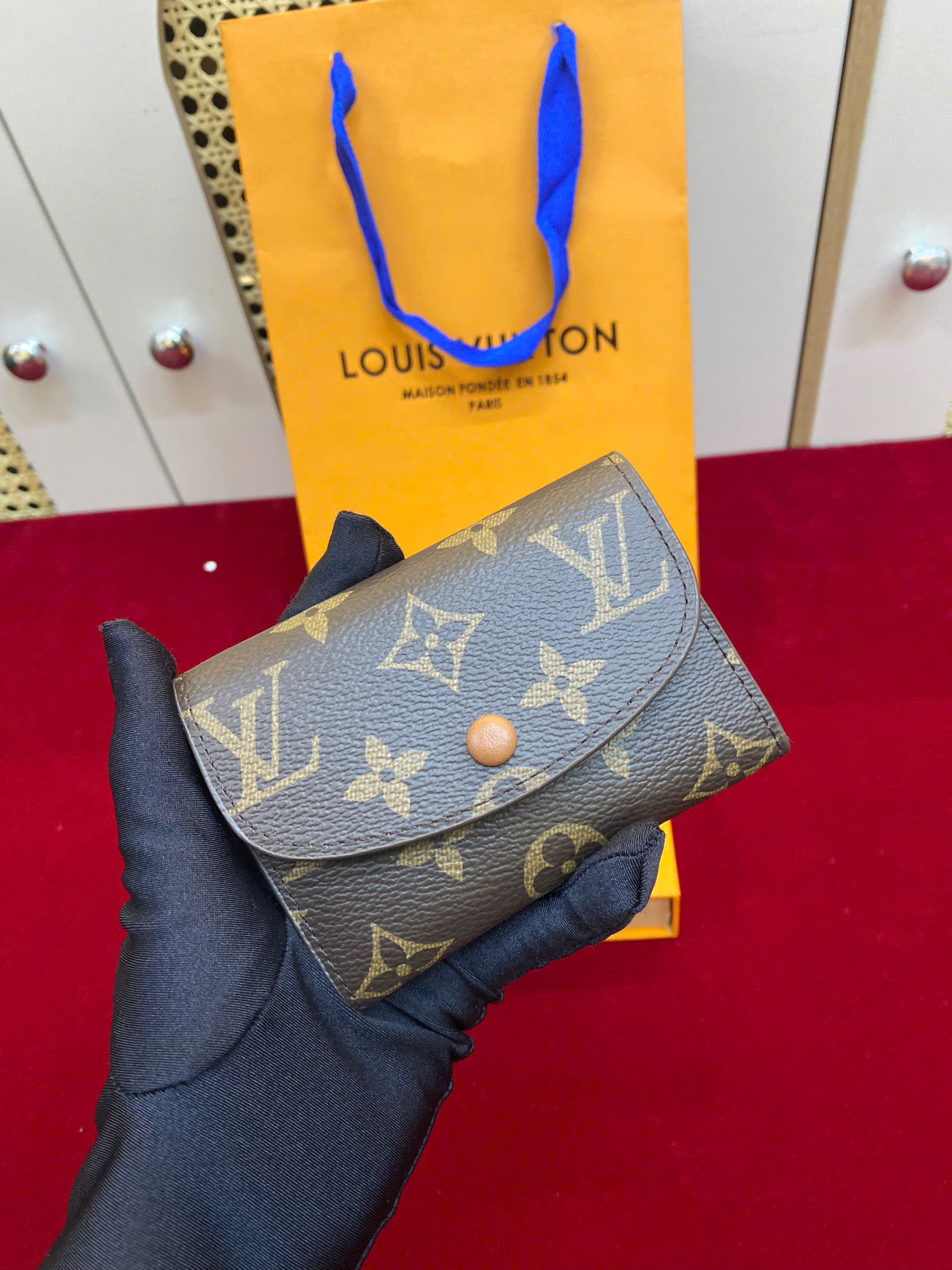 Ví LV Rosalie Coin Super Lót Nâu Size 11cm