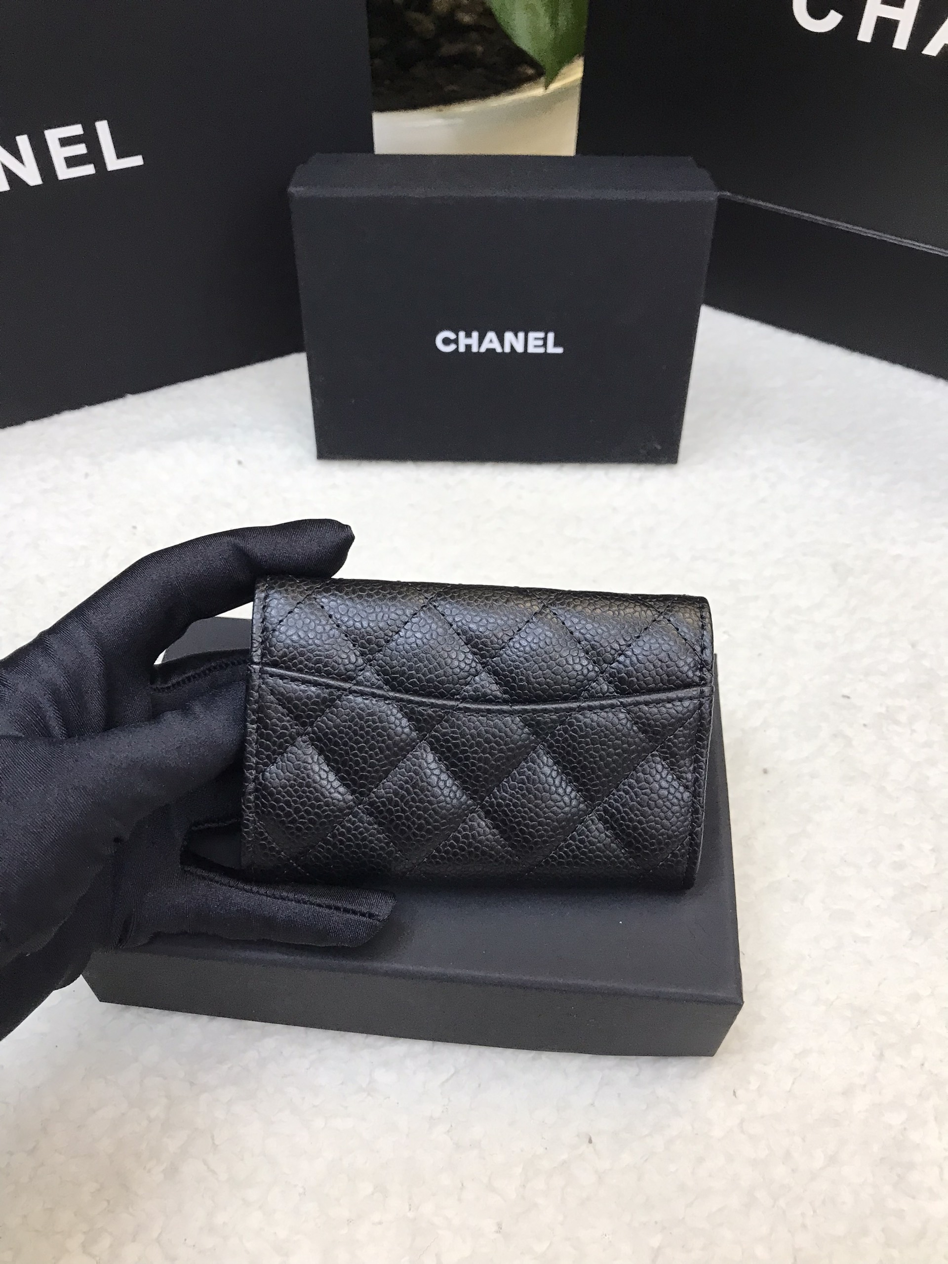 Ví Chanel Classic Card Holder Black VIP AP0214