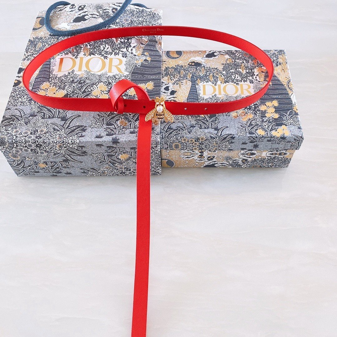 Thắt Lưng Dior Da Bê Siêu Cấp Khóa Ngọc Trai Size 1.7cm