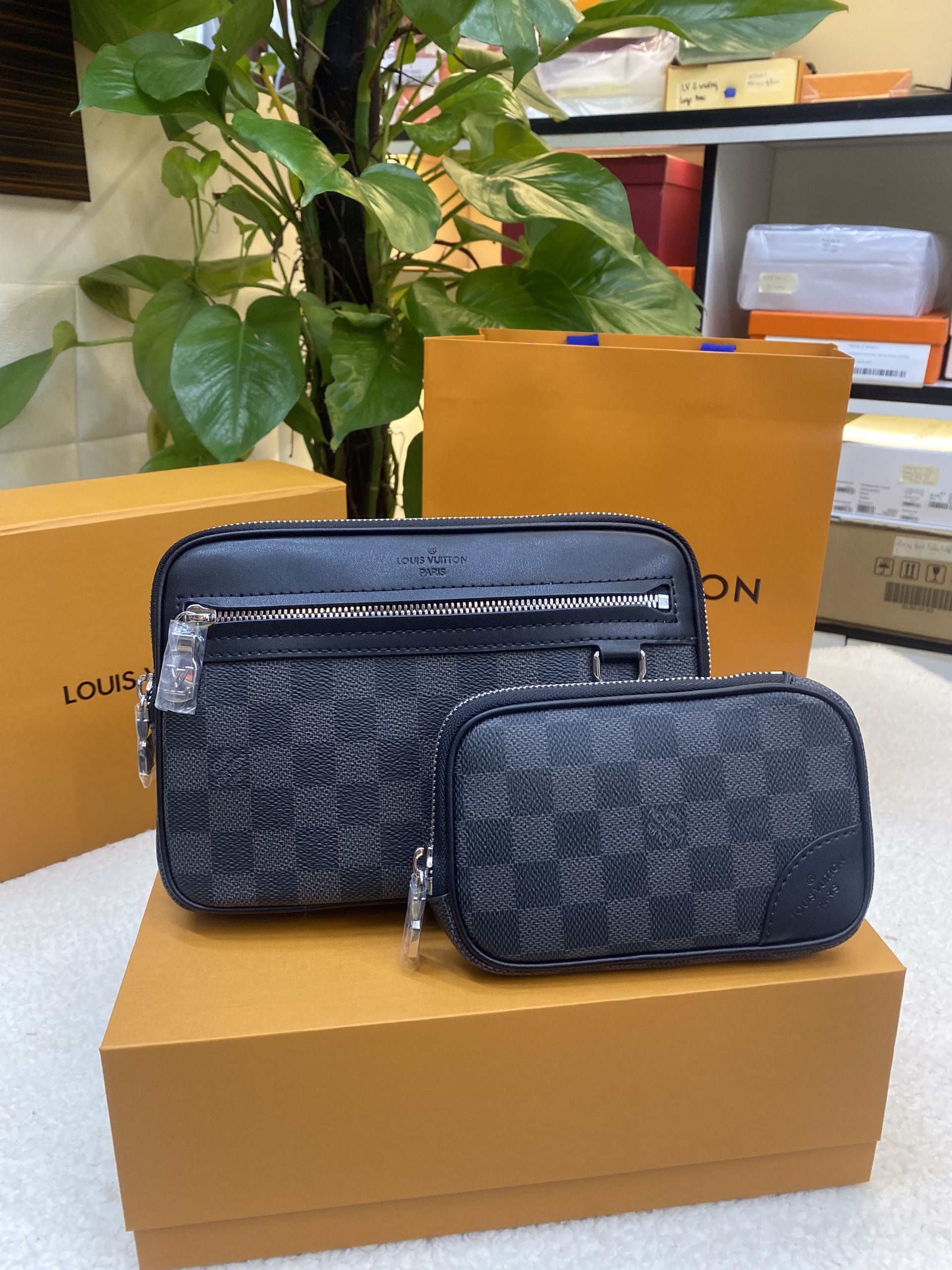 Túi LV Scott Messenger Damier Black Siêu Cấp Size 23cm N50018