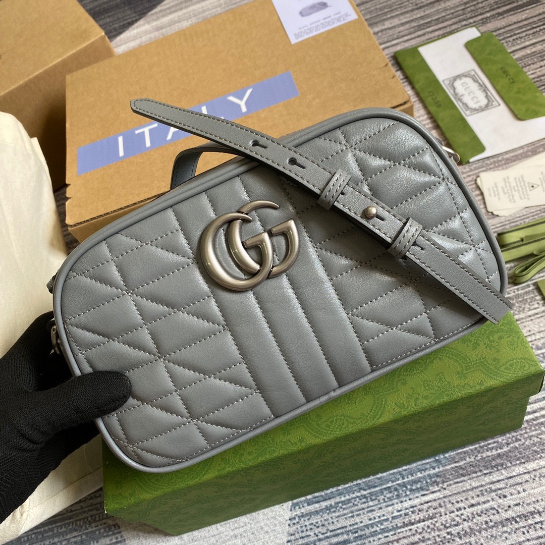 Túi Xách Gucci Marmont Siêu Cấp  Màu Xám Size 24cm 447632