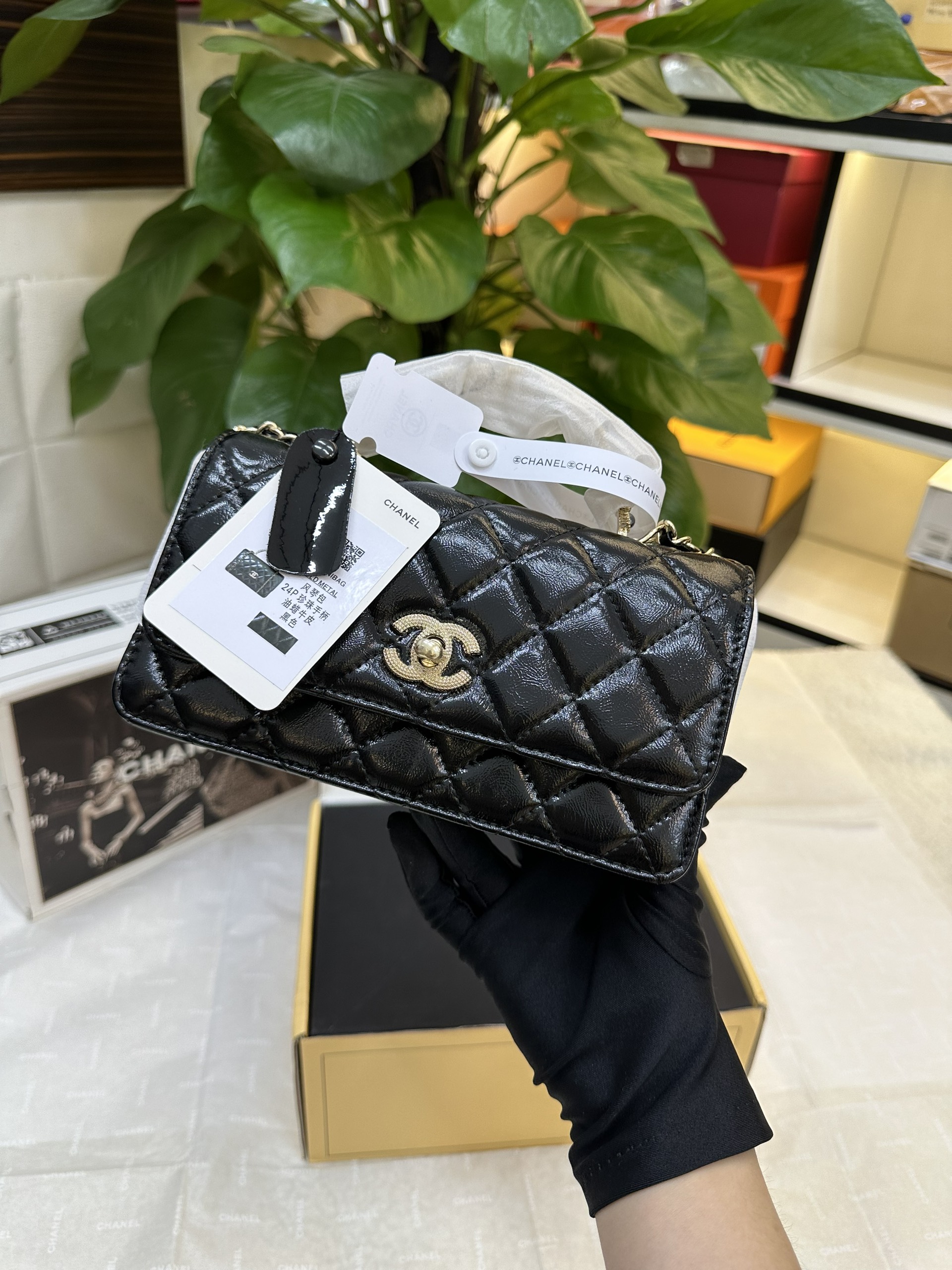 Túi Chanel Handle Bag 19 Super Màu Đen Size 19cm